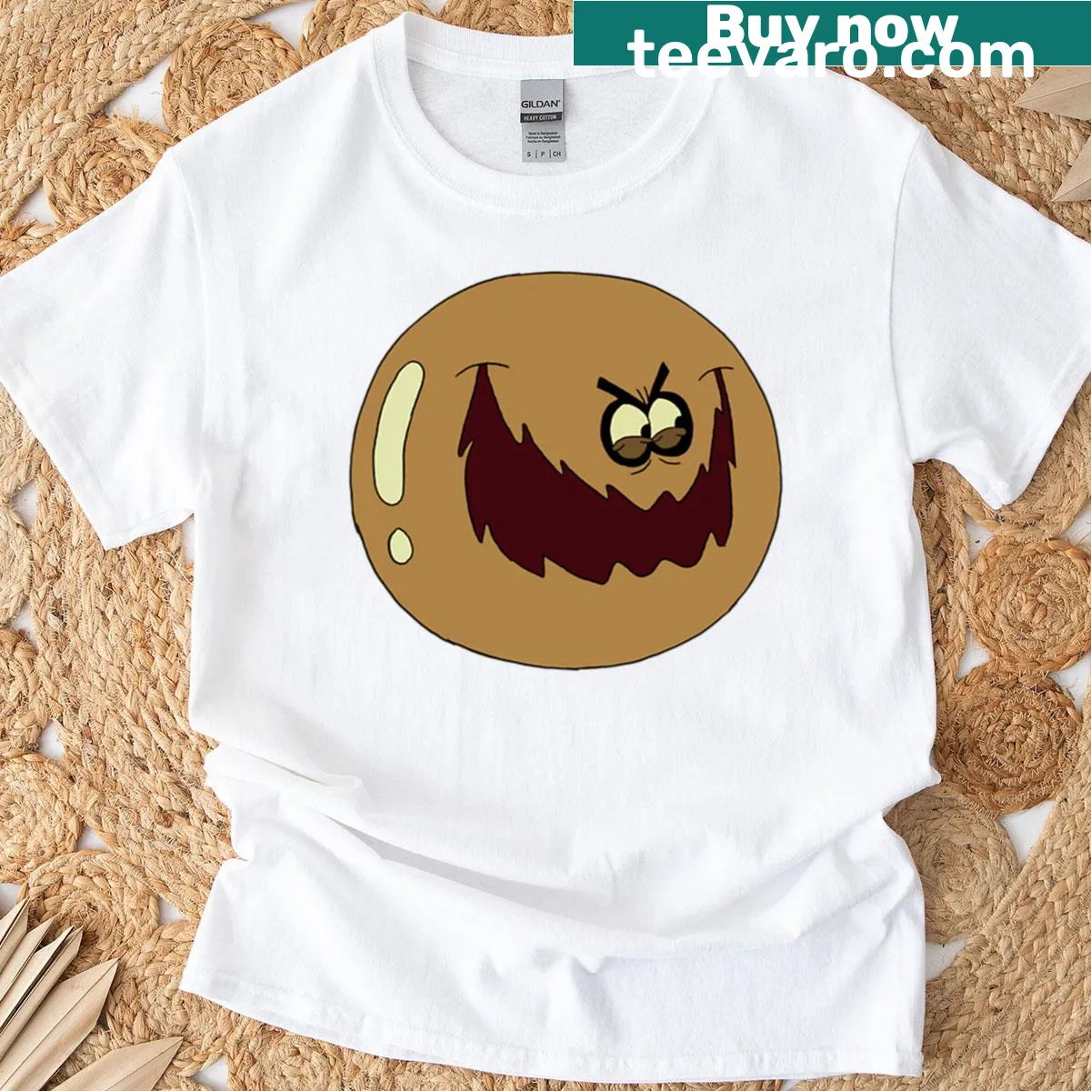 Cartoon design featuring 'The Dirty Bubble' character — on a men's t-shirt