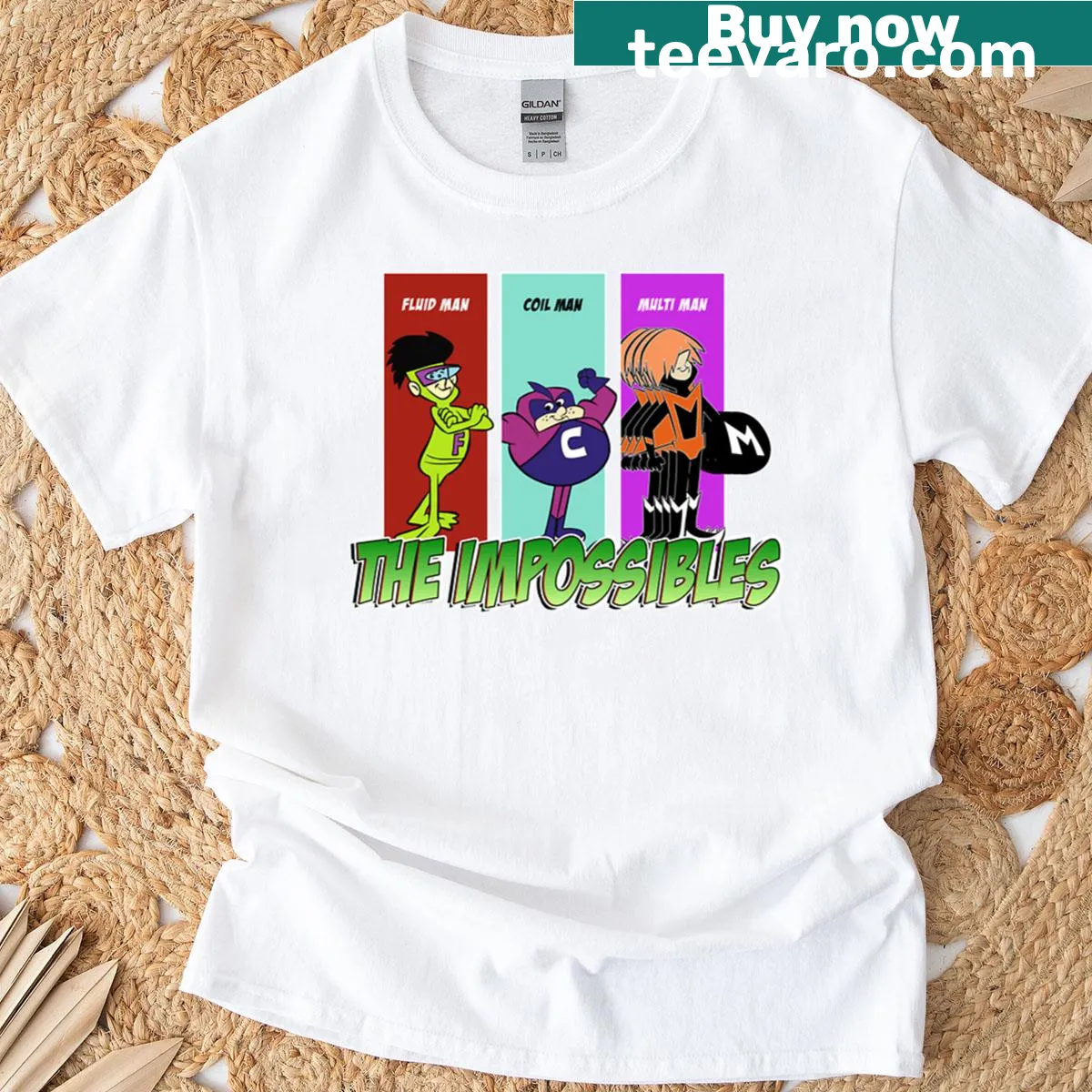 Funny typography design that reads 'The Impossibles 2' — on a men's t-shirt