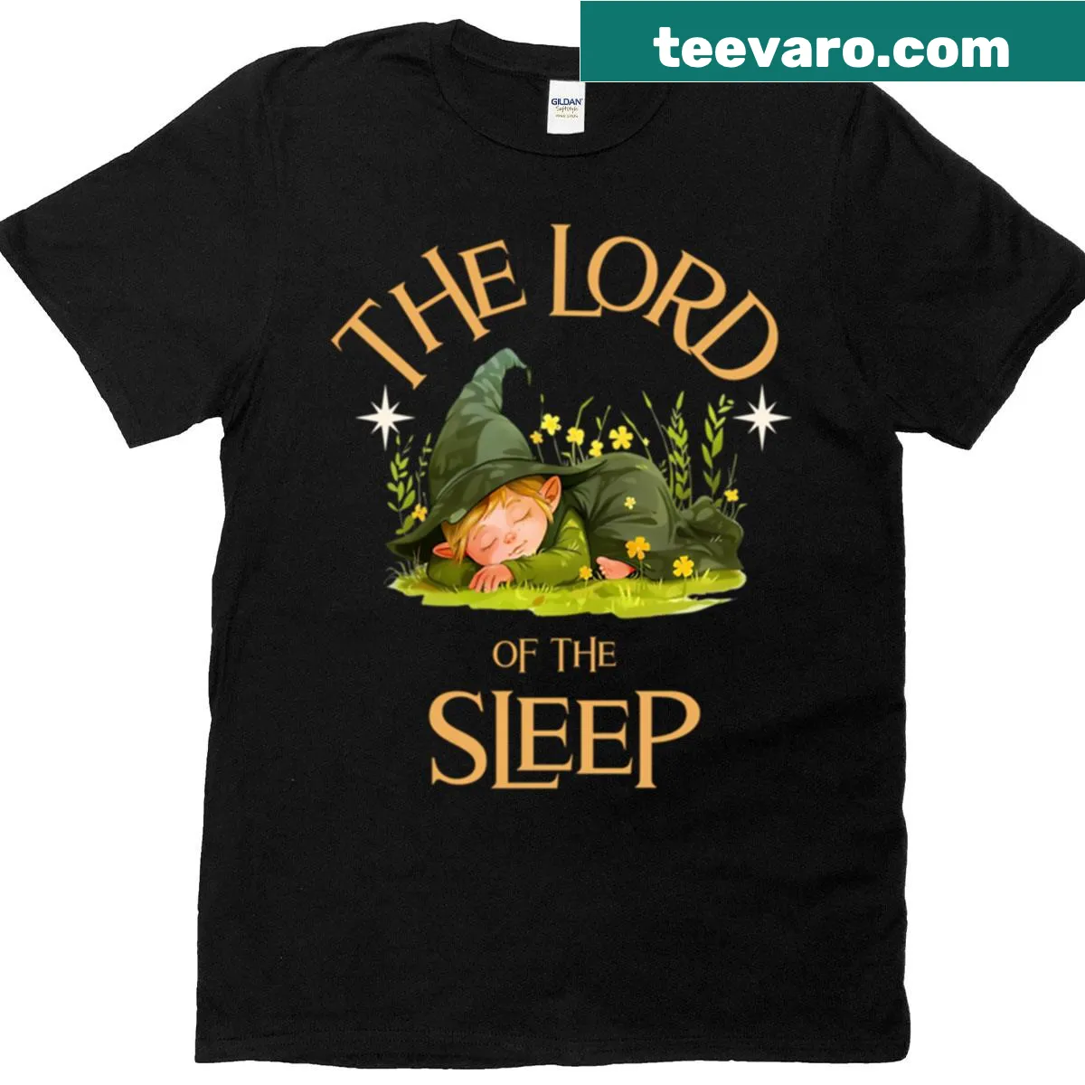 Playful t-shirt with a sleep-themed graphic — on a men's t-shirt