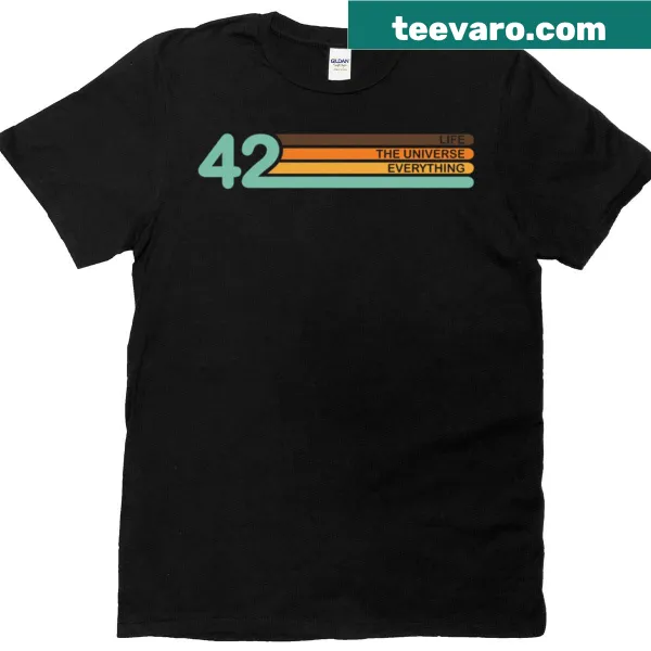Minimalist T-shirt with typography on the meaning of life