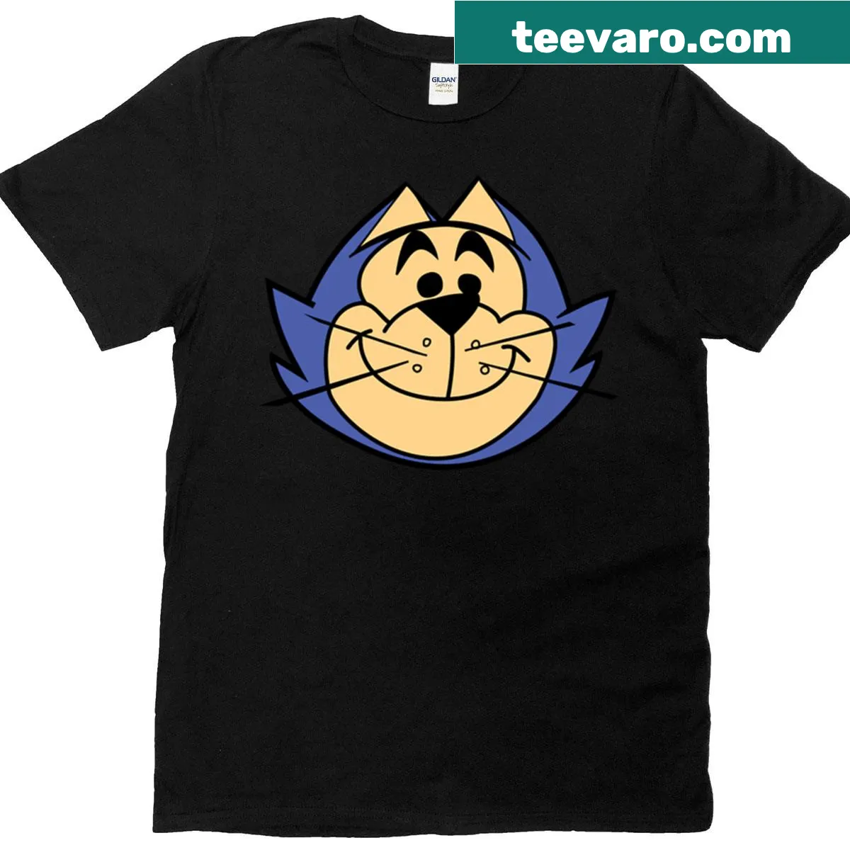 Cartoon T-shirt featuring Benny the Ball from Top Cat — on a men's t-shirt