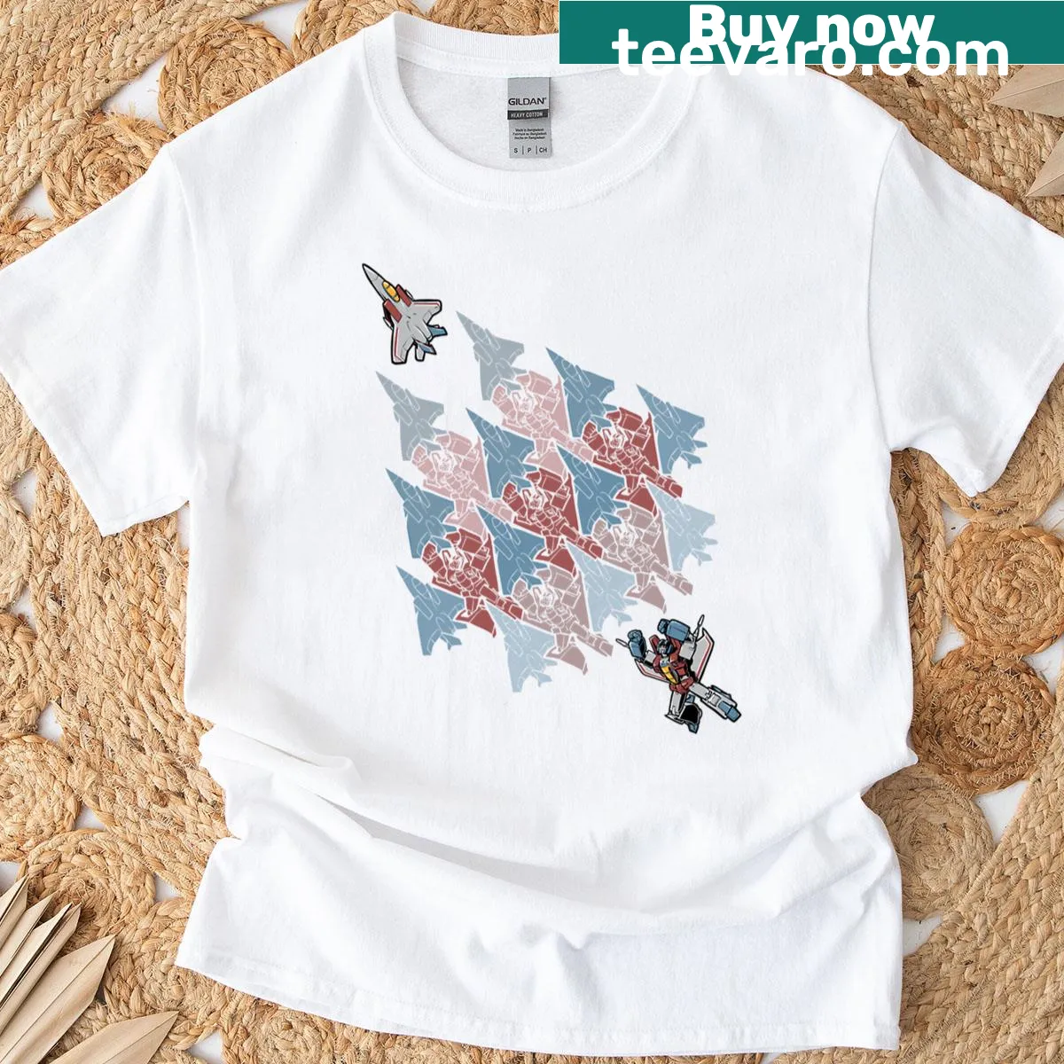 Tessellation-patterned t-shirt with geometric shapes in bold design — on a men's t-shirt