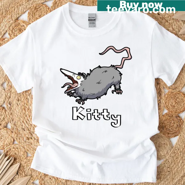 Whimsical possum illustration on T-shirt