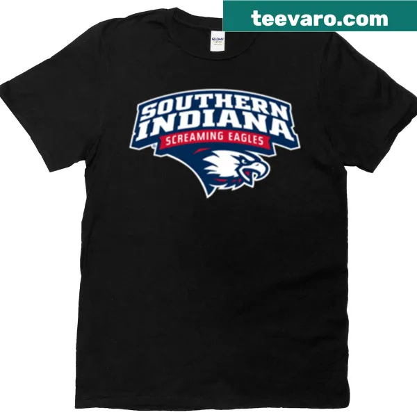 USI Eagles logo on the left chest of a T-shirt
