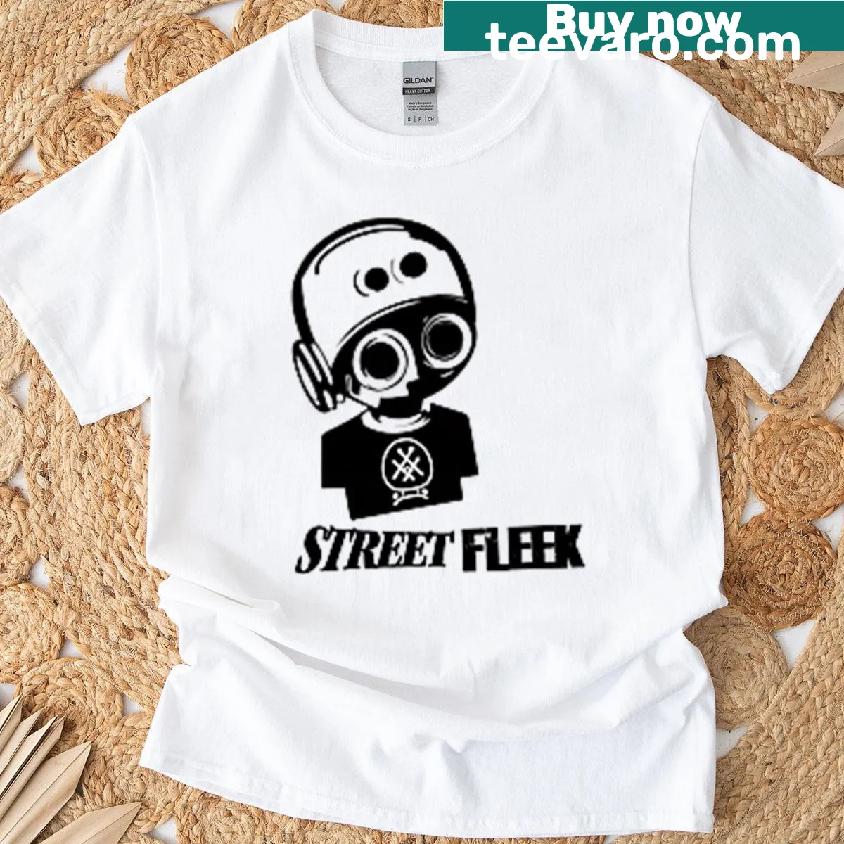 Hip hop style t-shirt with edgy back print — on a men's t-shirt