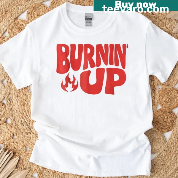 Vintage distressed tee with bold flames graphic for adventurous spirits