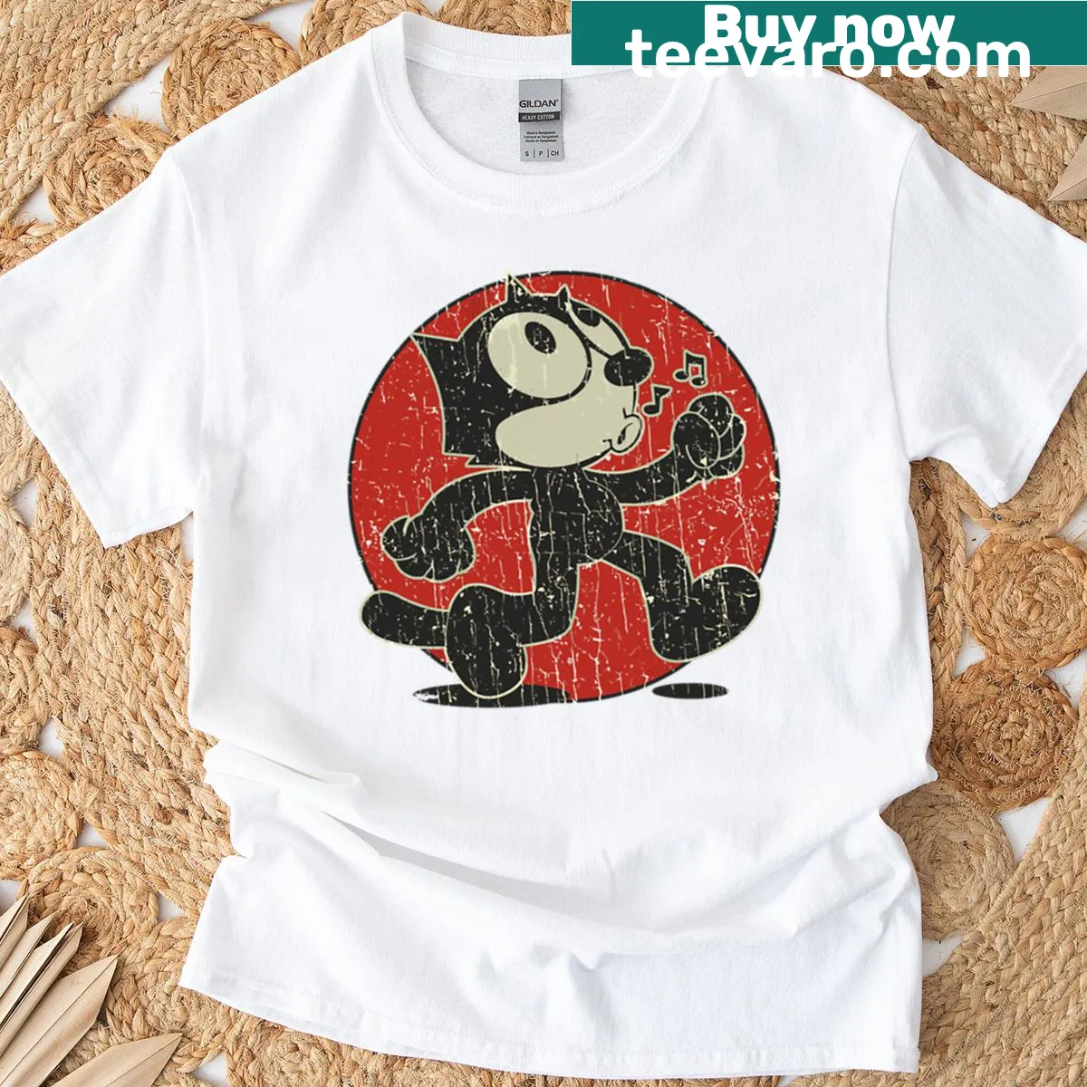 Vintage Felix t-shirt with a nostalgic design. — on a men's t-shirt