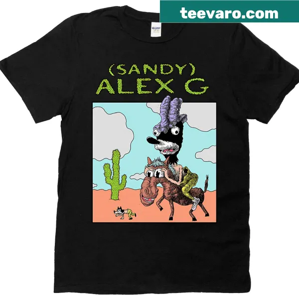 Vintage Sandy Alex G t-shirt with surreal cartoon desert artwork