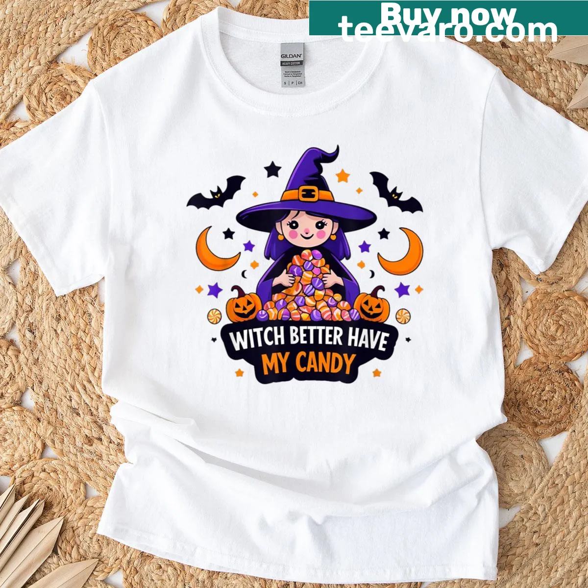 Funny Halloween T-shirt with a humorous saying about candy — on a men's t-shirt