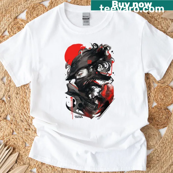 Wolfman graphic in vaporwave style on a T-shirt