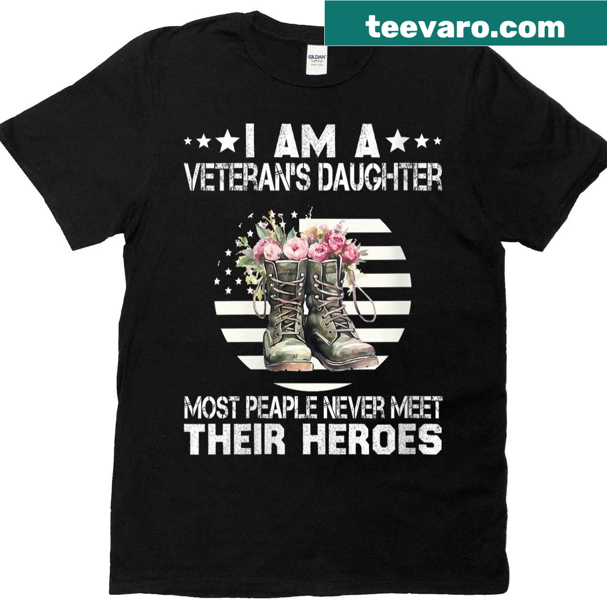 Tribute T-shirt for Veterans' daughters with heartfelt text — on a men's t-shirt