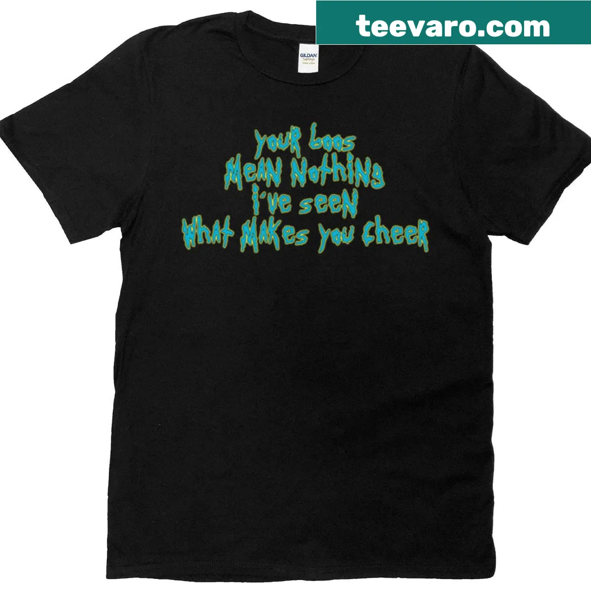 Humorous t-shirt with a sarcastic quote about boos — on a men's t-shirt