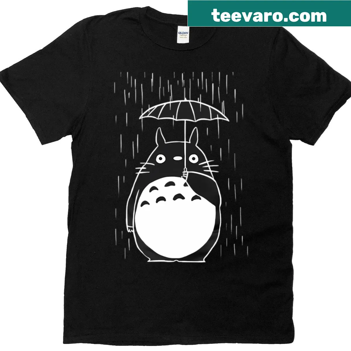 Cartoon t-shirt featuring Totoro for kids, perfect for summer — on a men's t-shirt