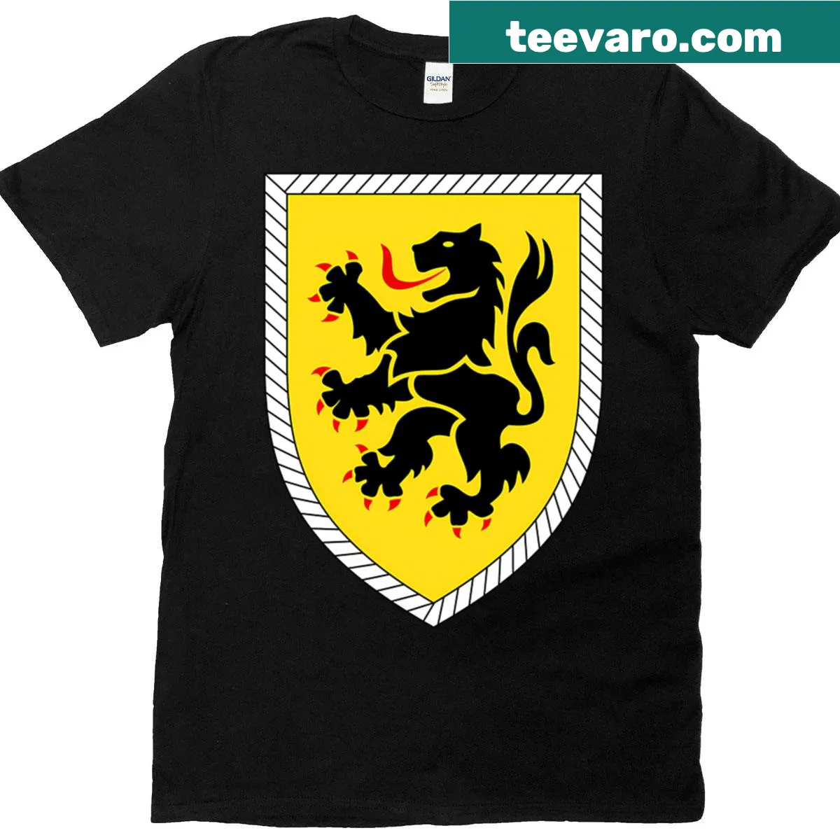 T-shirt featuring the 10th Panzer Division emblem — on a men's t-shirt