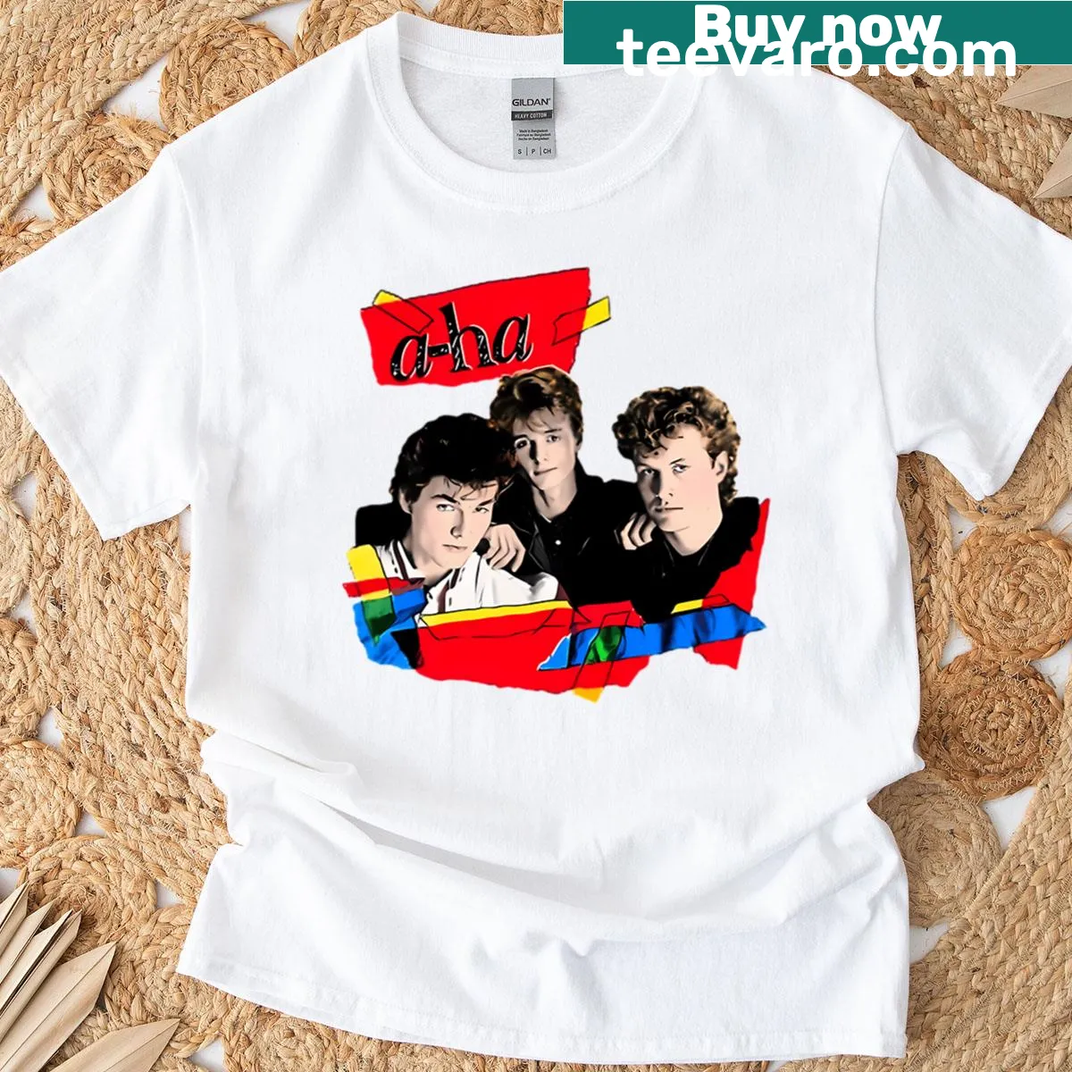 A-ha band tribute t-shirt for fans — on a men's t-shirt