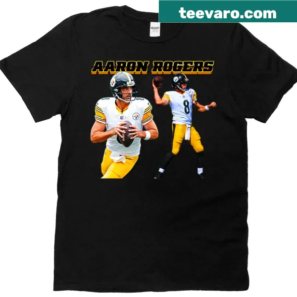 Vintage Aaron Rogers quarterback T-shirt with a distressed design