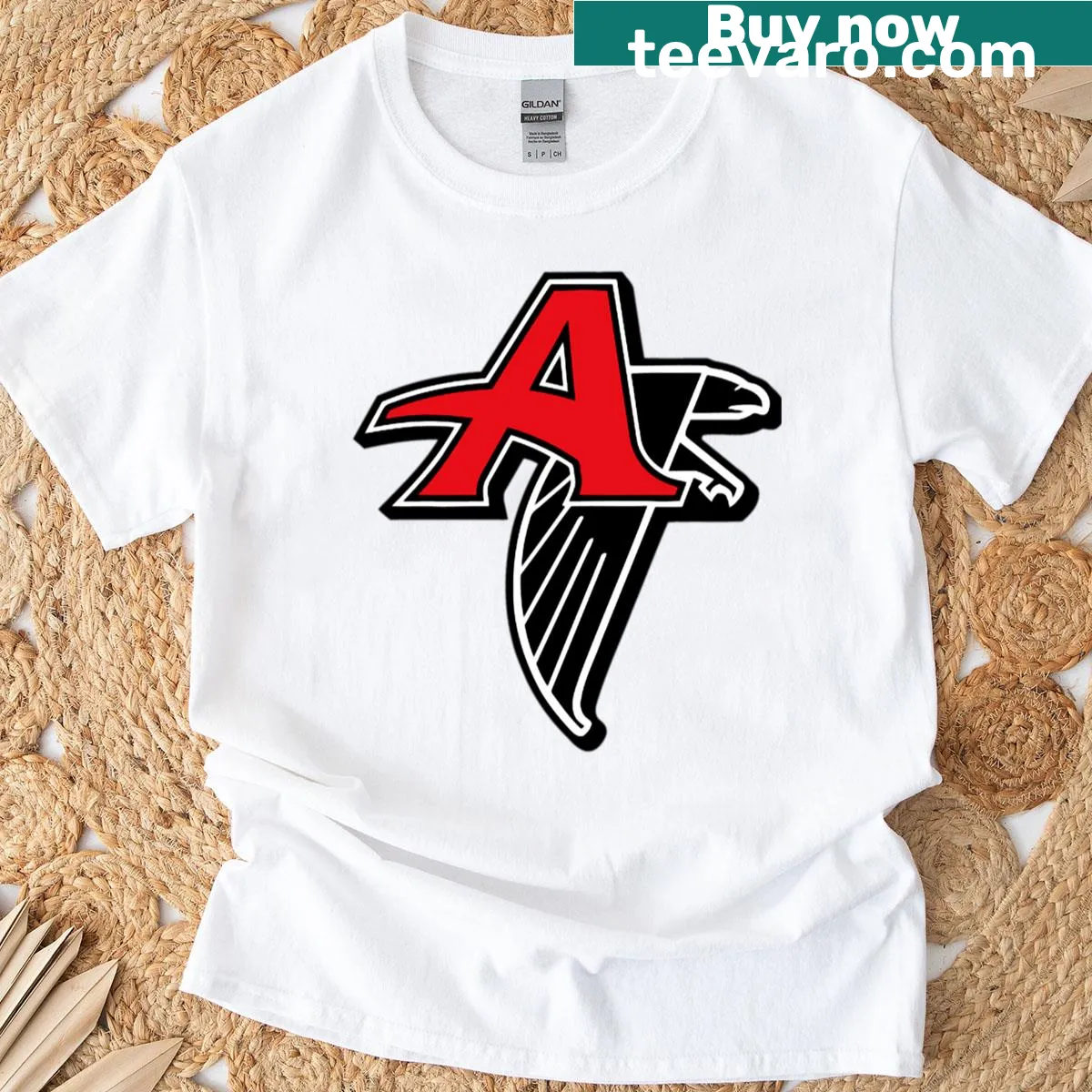 Atlanta Falcons logo on a T-shirt for sports enthusiasts — on a men's t-shirt