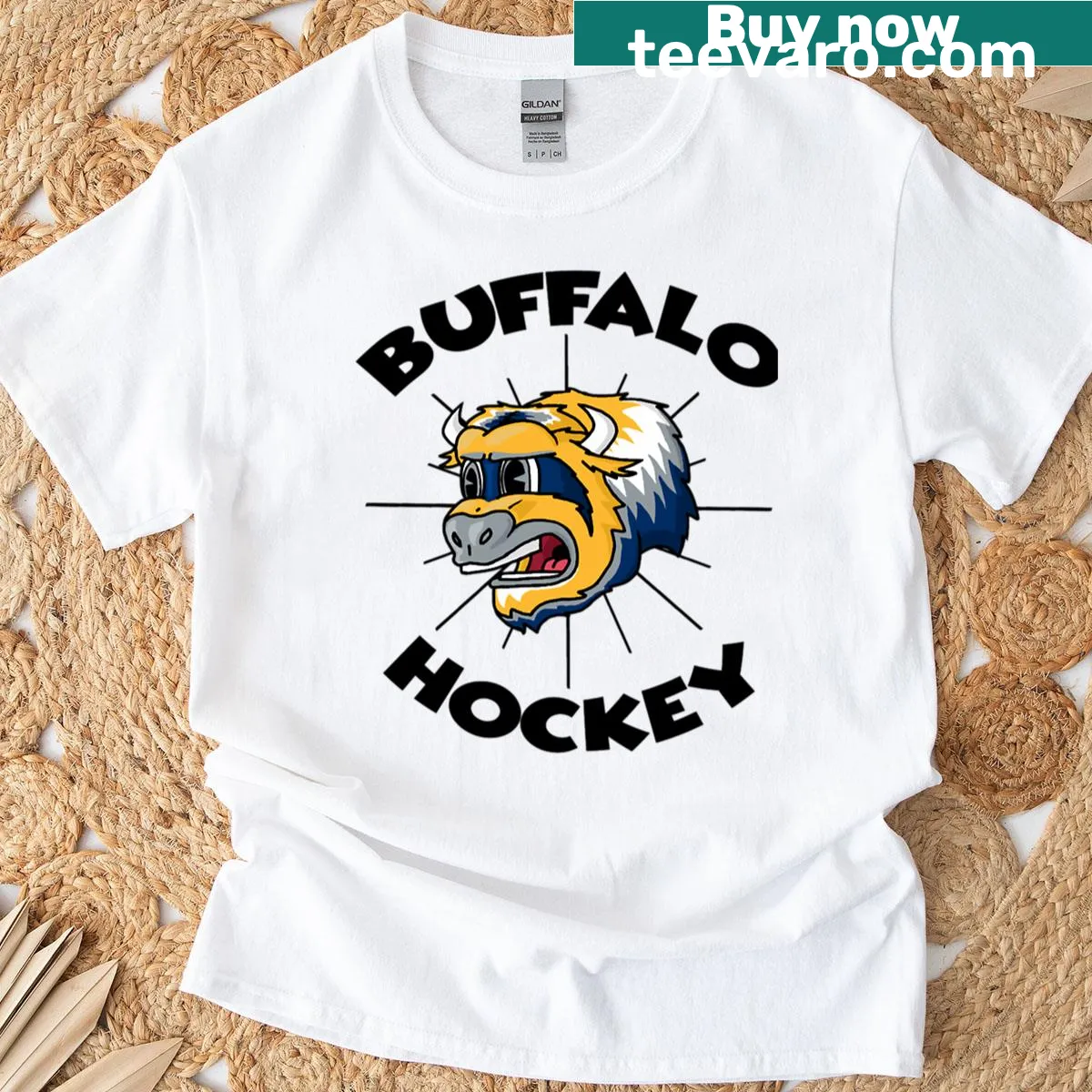 Artistic Buffalo Sabres logo T-shirt for fans — on a men's t-shirt