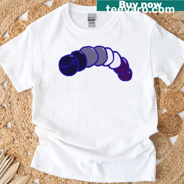 Cute caterpillar illustration representing asexuality on t-shirt