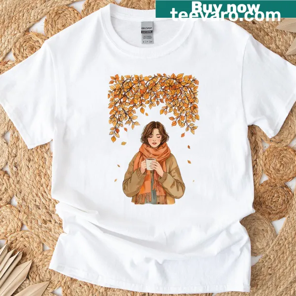 Nature-inspired t-shirt reflecting autumn themes