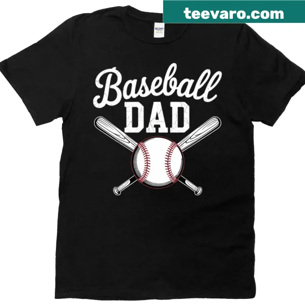 Baseball Dad t-shirt with a bold wordmark for Father's Day