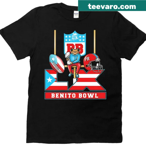Bold t-shirt for Benito Bowl 2026 featuring football graphics