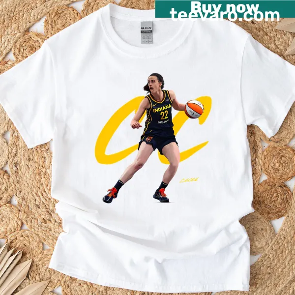 T-shirt featuring the initials 'CC' for basketball star Caitlin Clark
