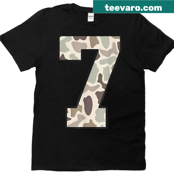 Funny camo Halloween shirt with the numbers 6 and 7