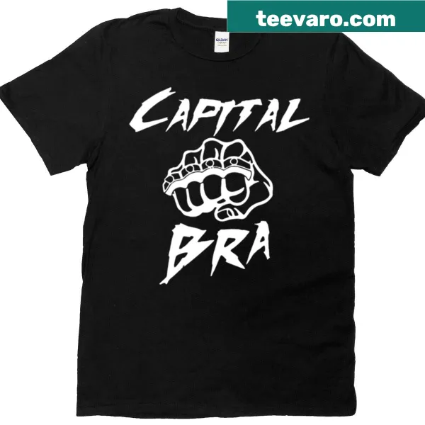 Minimalist t-shirt featuring the name of Capital Bra