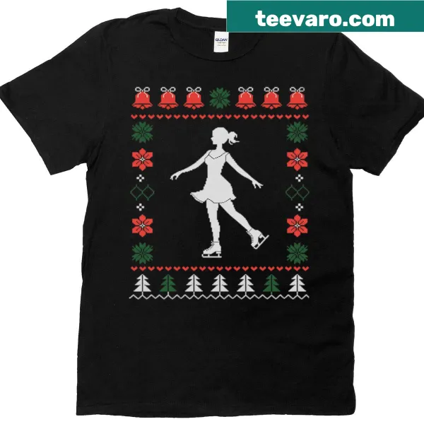 Illustration of a Christmas field hockey player on a T-shirt