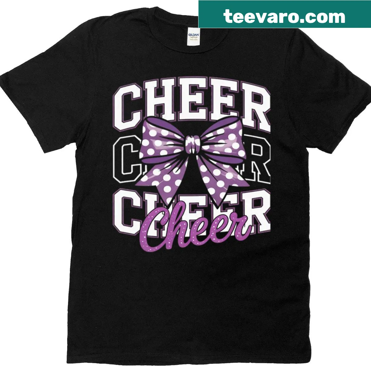 Cute cartoon cheer bow design on a cheerleading t-shirt — on a men's t-shirt