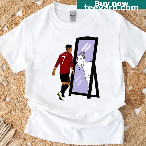Cristiano Ronaldo graphic T-shirt celebrating him as the GOAT