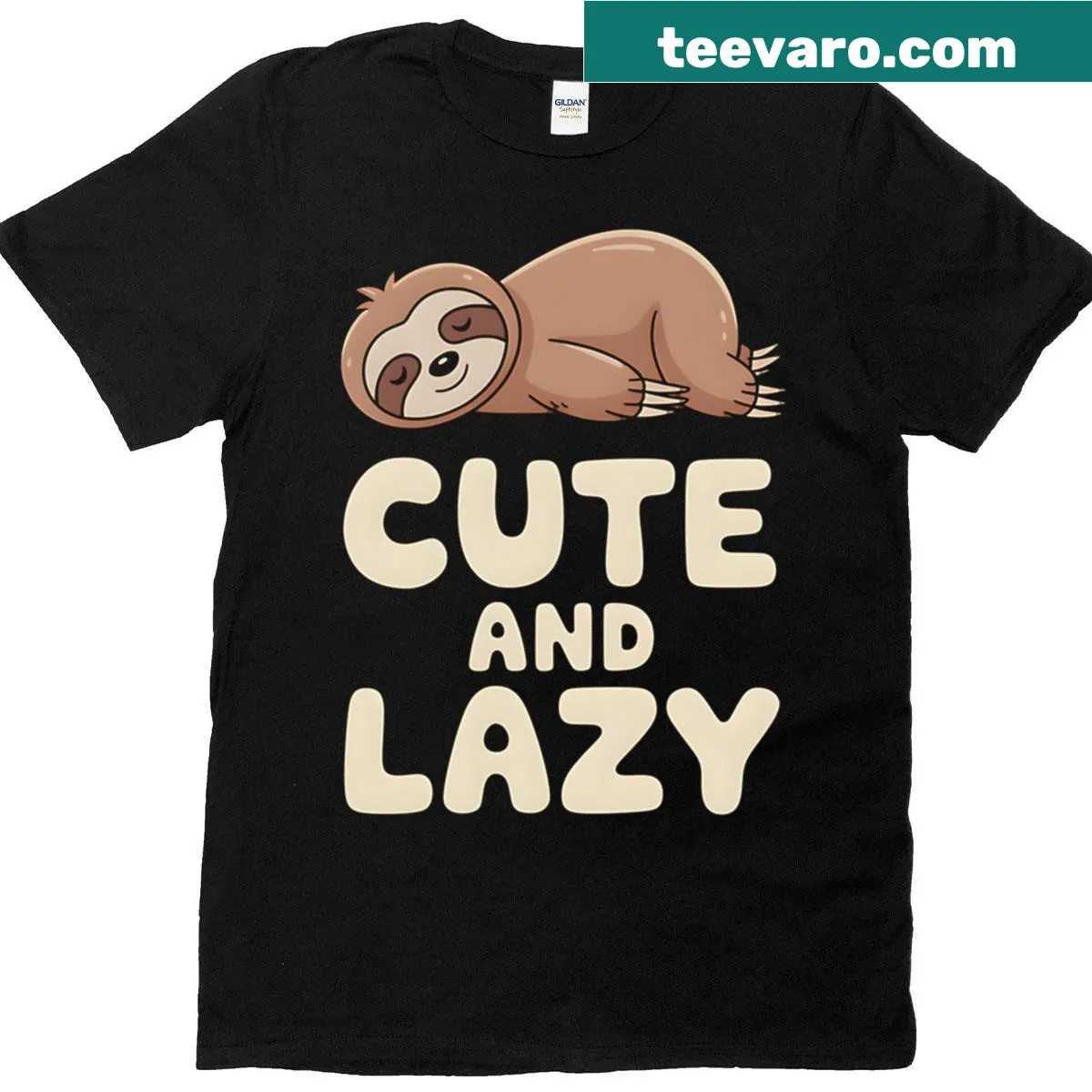 Adorable sloth illustration on a T-shirt for animal lovers — on a men's t-shirt