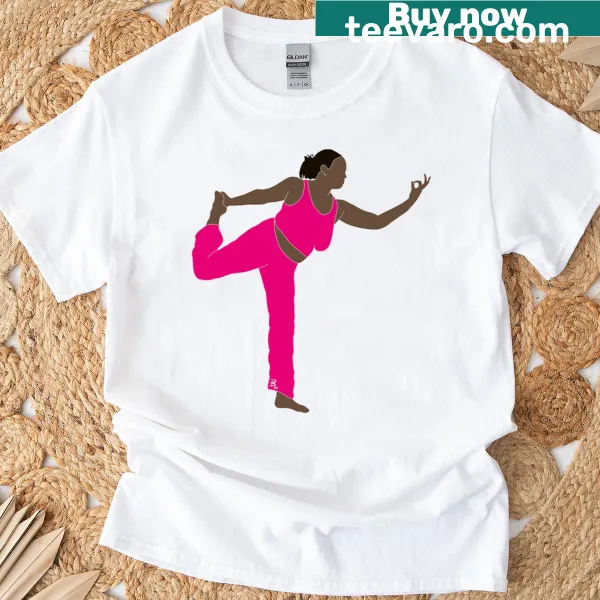 Elegant dancer silhouette in a pose on a T-shirt