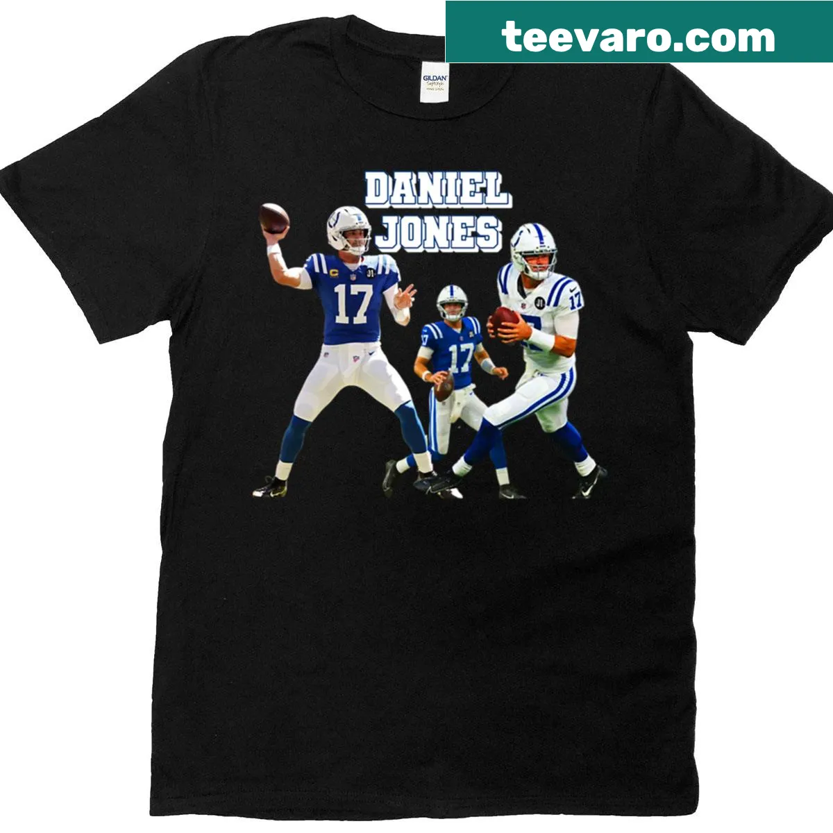 Typography shirt celebrating Daniel Jones's breakout year — on a men's t-shirt