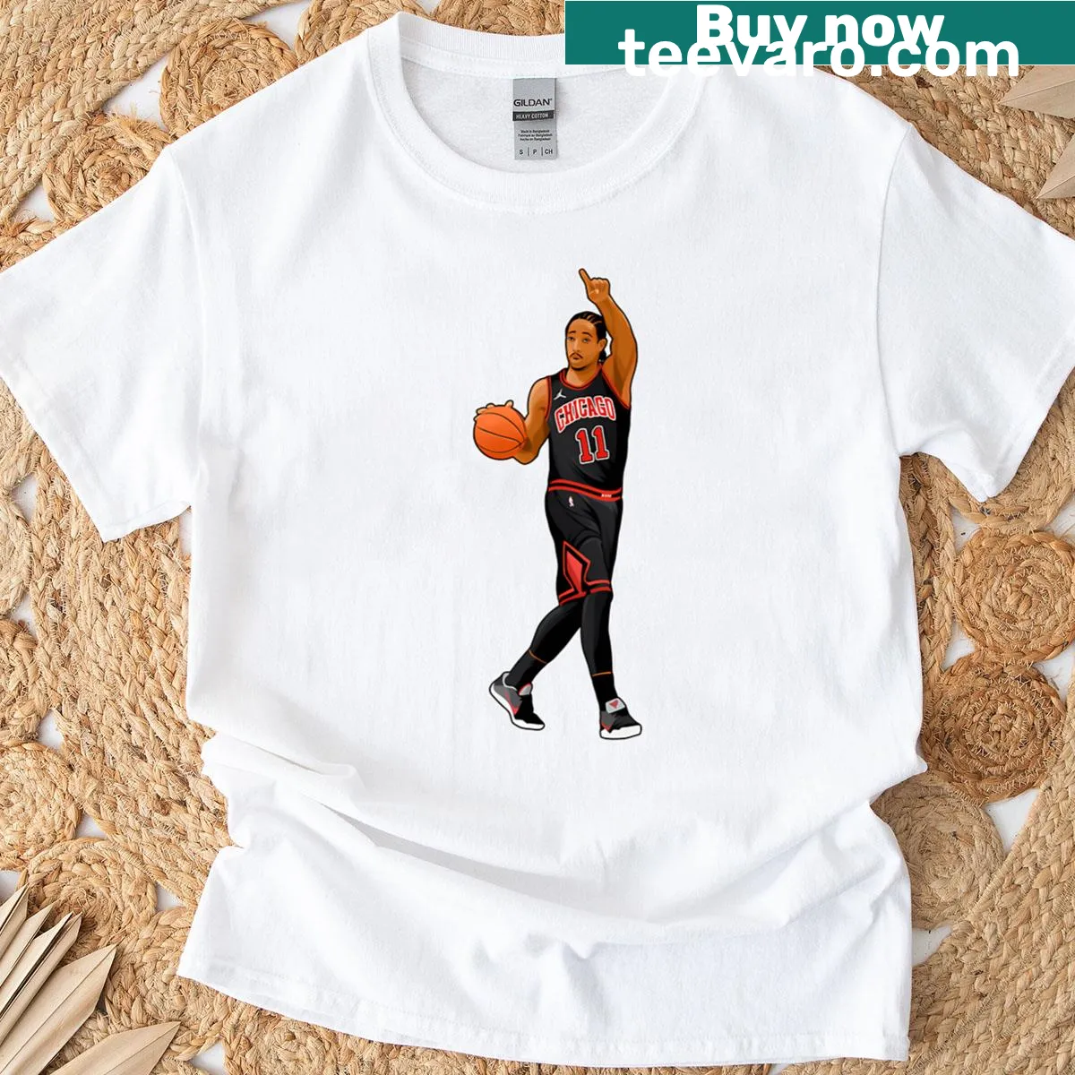 Demar Derozan t-shirt featuring his number 11 and name — on a men's t-shirt