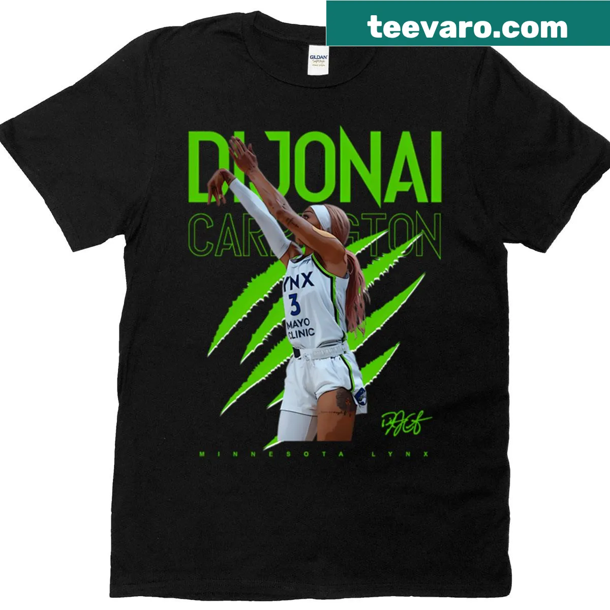 Illustrated Dijonai Carrington T-shirt featuring whimsical design — on a men's t-shirt