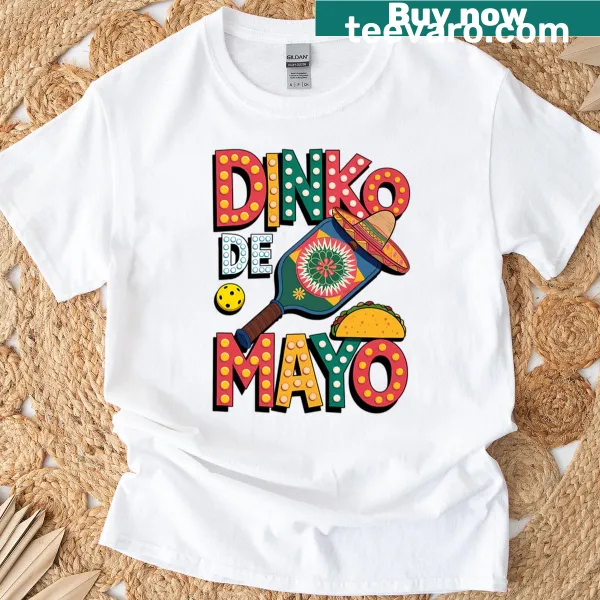 Cinco de Mayo themed t-shirt with pickleball design