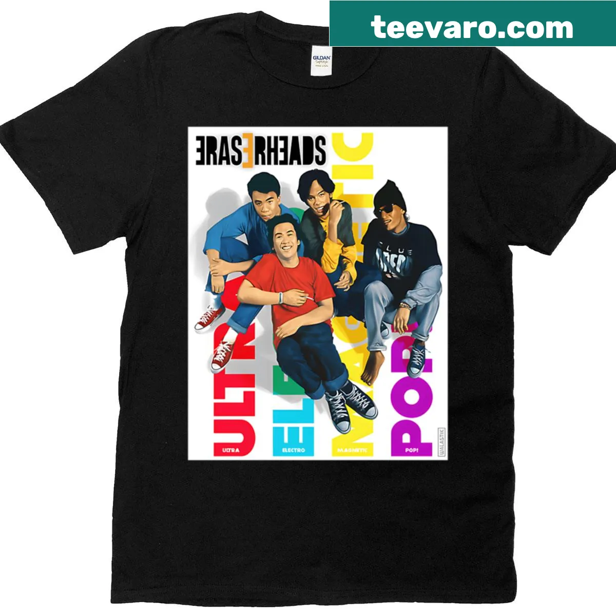 Eraserheads band logo T-shirt featuring Ely Buendia design — on a men's t-shirt