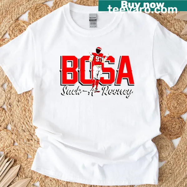 American football T-shirt featuring a bold quarterback design