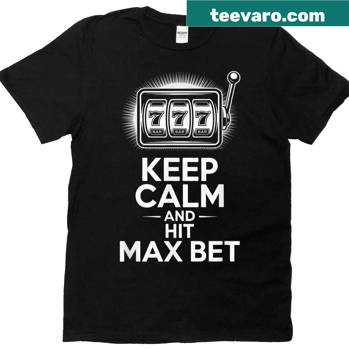 Humorous gambling-themed T-shirt with witty text — on a men's t-shirt