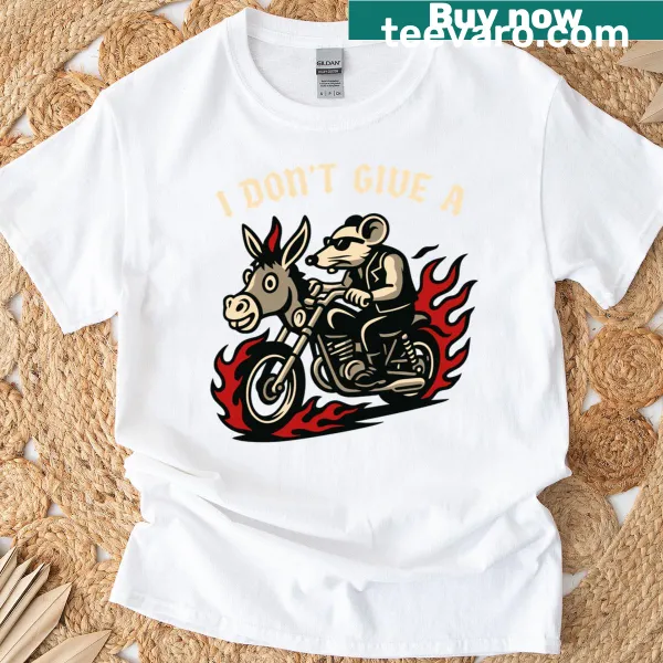 Edgy graphic tee with humorous saying about motorcycles