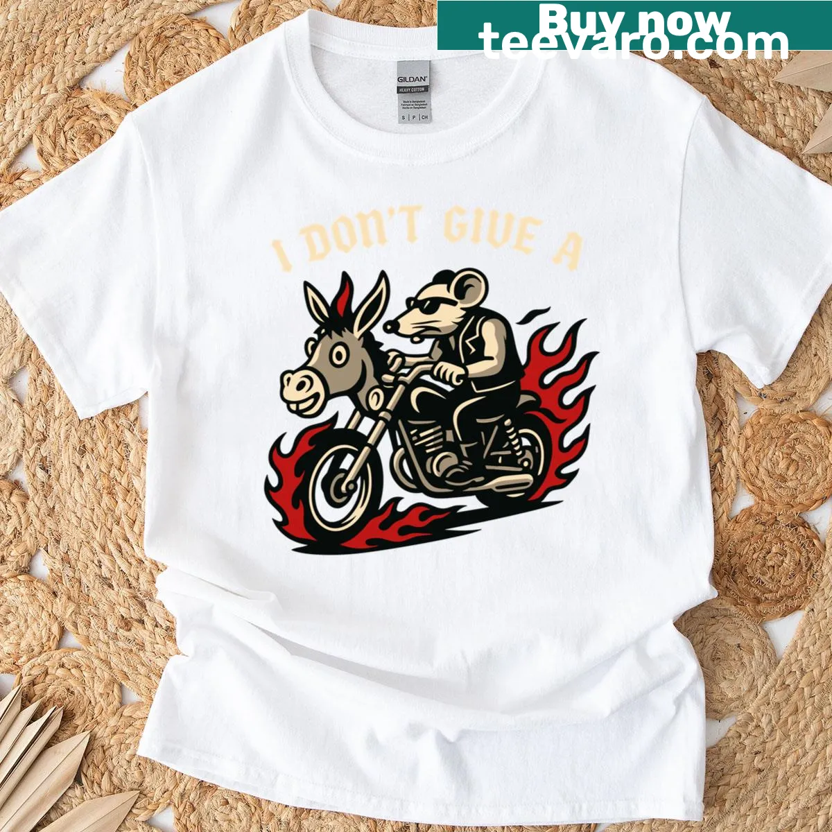 Edgy graphic tee with humorous saying about motorcycles — on a men's t-shirt