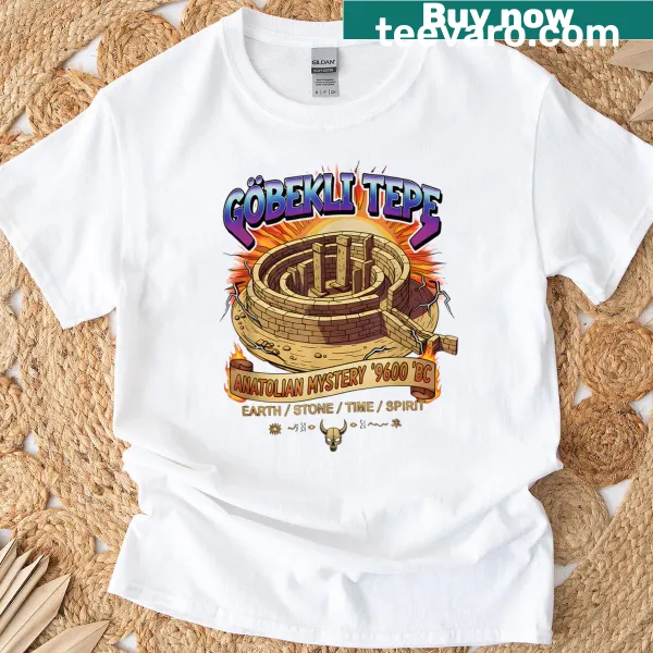 Vintage graphic t-shirt inspired by Gbekli Tepe designs