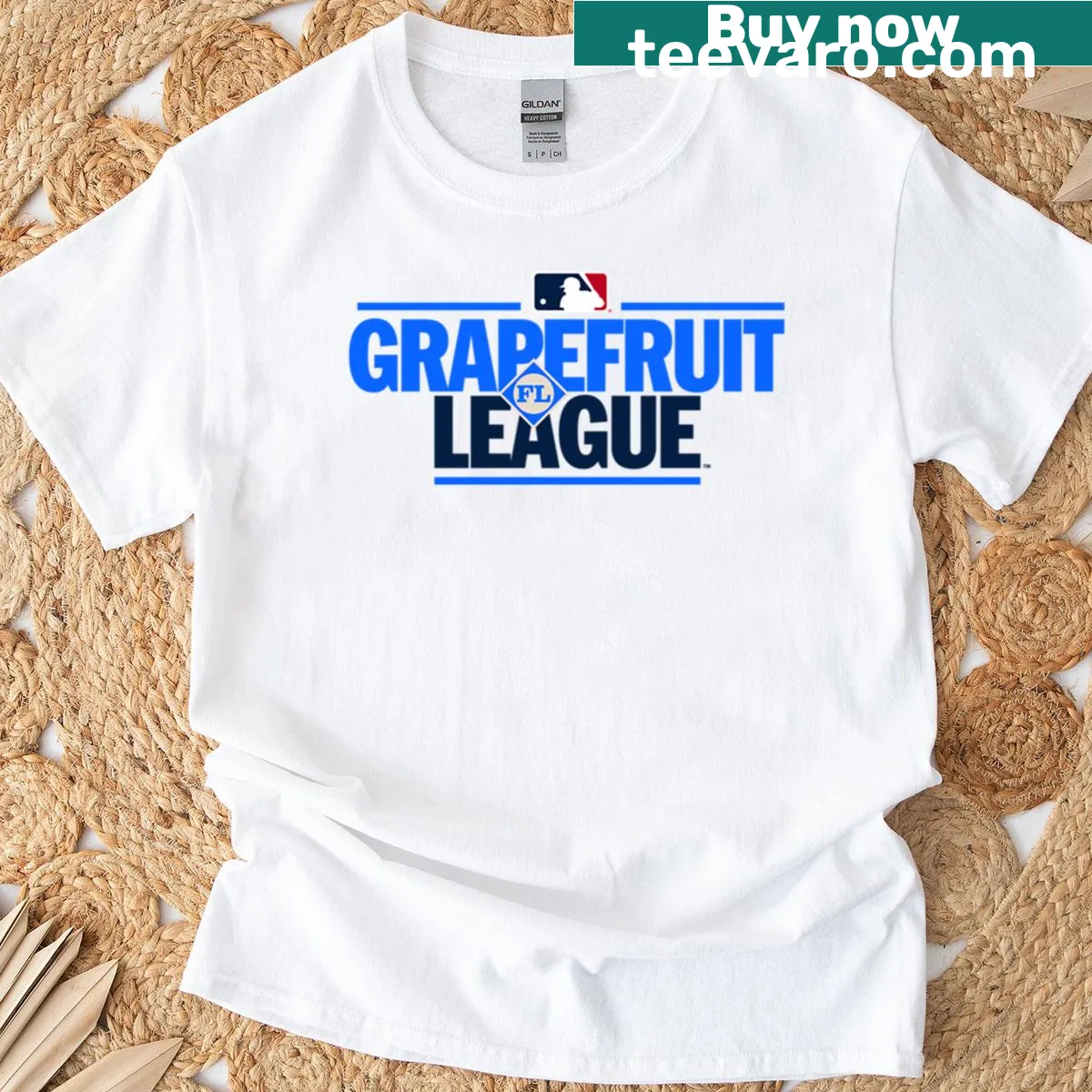 Grapefruit League baseball graphic T-shirt for spring training 2026 — on a men's t-shirt