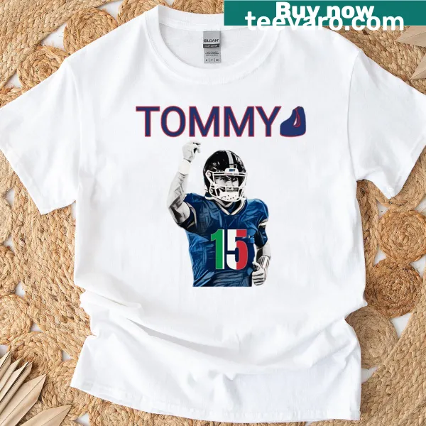 Vintage-style T-shirt with humorous quarterback graphic