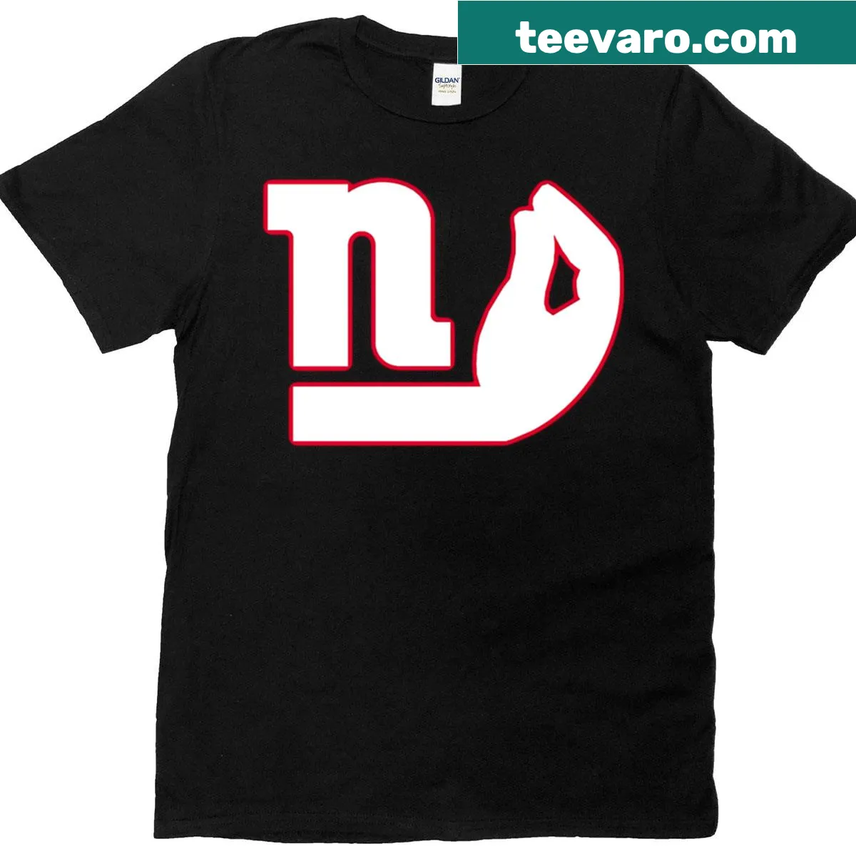 T-shirt featuring humorous hand gestures inspired by New York culture — on a men's t-shirt