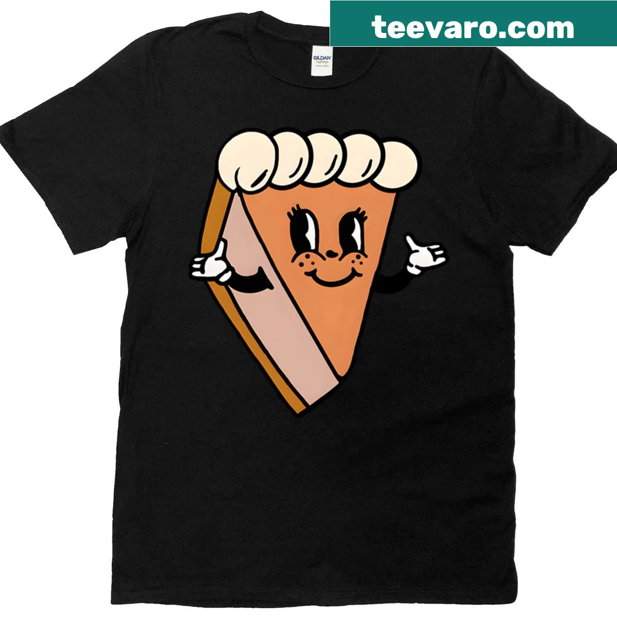 Adorable pumpkin pie illustration on a festive t-shirt — on a men's t-shirt