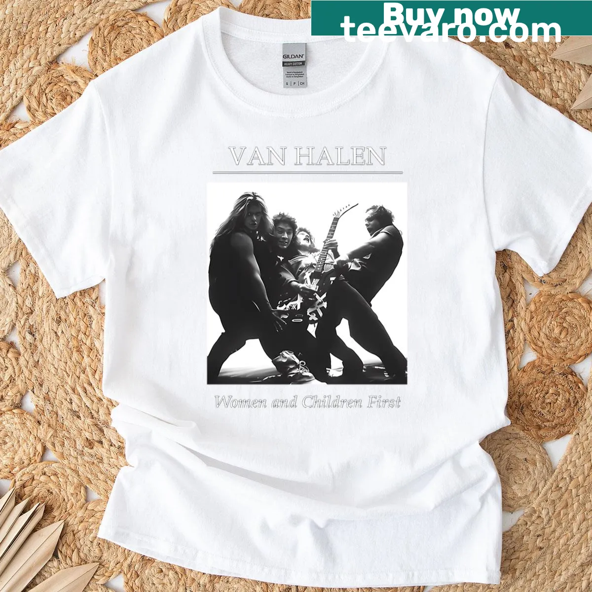 Hard Rock Band Tour 2024 T-shirt with bold typography — on a men's t-shirt
