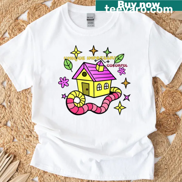 Simple typographic design shirt representing home.